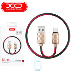 USB кабель XO NB34 micro USB 1m золотистый