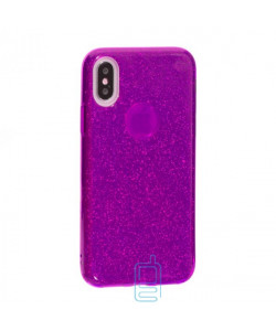 Чехол силиконовый Shine Apple iPhone X, XS фиолеторвый