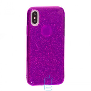 Чехол силиконовый Shine Apple iPhone X, XS фиолеторвый