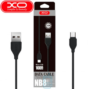 USB кабель XO NB8 micro USB 1m черный