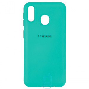 Чехол Silicone Case Full Samsung M20 2019 M205 бирюзовый