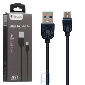 USB Кабель Celebrat SKY-2 micro USB чорний