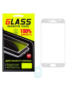 Защитное стекло Full Screen Samsung J7 2017 J730 white Glass