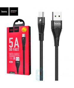 USB кабель Hoco U53 ″Flash″ 5A Type-C 1.2m черный