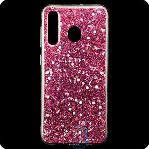 Чехол силиконовый Конфетти Samsung M30 2019 M305 розовый