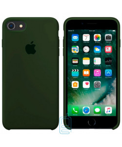 Чехол Silicone Case Apple iPhone 7, 8 темно-зеленый 54