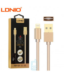 USB кабель LDNIO LS24 lightning 1m золотистый