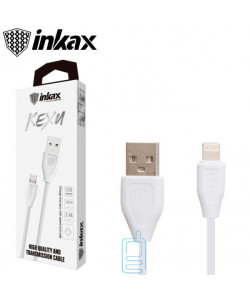 USB кабель inkax CK-21 Apple Lightning 0.2м білий