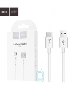 USB кабель Hoco X23 "Skilled" Type-C 1m білий