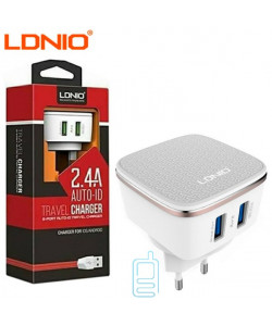 Сетевое зарядное устройство LDNIO DL-AC66 2USB 2.4A white