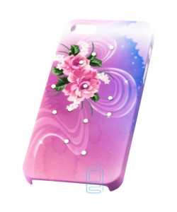 Чехол пластиковый Protective Apple iPhone 5 pink flowers
