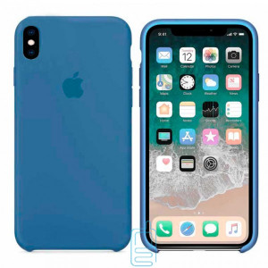 Чехол Silicone Case Apple iPhone X, XS светло-синий 03
