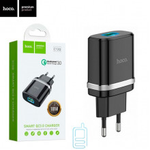 Сетевое зарядное устройство Hoco C12Q Smart QC3.0 1USB 3A black