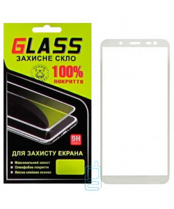 Защитное стекло Full Glue Samsung J6 2018 J600 white Glass