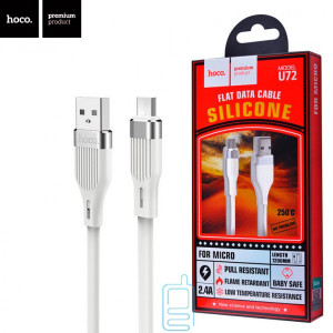 USB Кабель Hoco U72 ″Forest Silicone″ micro USB 1.2М белый