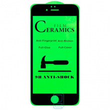 Захисне скло Ceramics Anti-shock Apple iPhone 6 Plus black тех.пакет