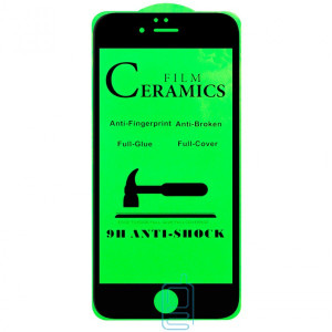 Захисне скло Ceramics Anti-shock Apple iPhone 6 Plus black тех.пакет