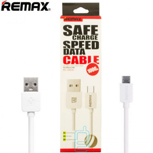 USB кабель Remax RC-006m micro USB 1m білий
