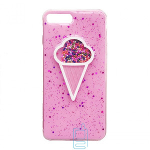 Чохол силіконовий Ice cream Apple iPhone 7 Plus, 8 Plus рожевий