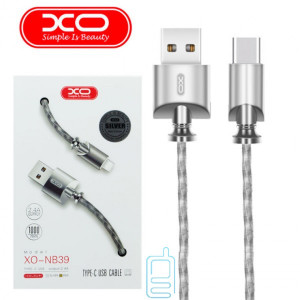 USB кабель XO NB39 Type-C 1m сріблястий