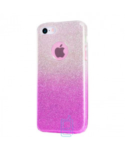 Чехол силиконовый Shine Apple iPhone 7, iPhone 8 градиент фиолетовый