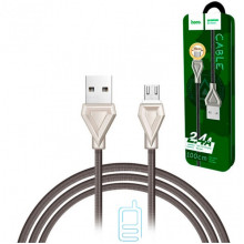 USB кабель Hoco U25 ″Golden Armor″ micro USB 1m серебристый
