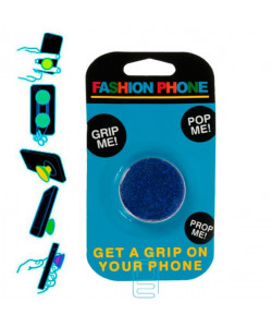 Тримач для телефону Popsocket "Glitter" синій