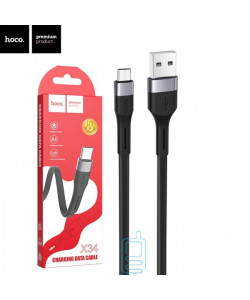 USB кабель Hoco X34 "Surpass" micro USB 1m чорний