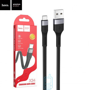 USB кабель Hoco X34 ″Surpass” micro USB 1m черный
