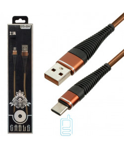 USB Кабель XS-004 Type-C коричневый