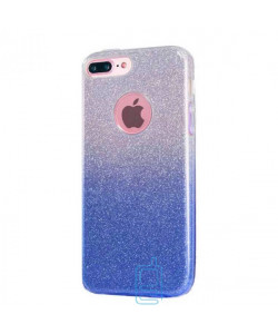 Чехол силиконовый Shine Apple iPhone 7 Plus, iPhone 8 Plus градиент синий