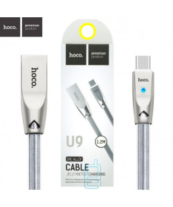 USB кабель Hoco U9 "Jelly Knitted" Type-C 1.2m сріблястий
