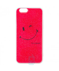 Чохол силіконовий Glue Case Smile shine iPhone 6, 6S рожевий