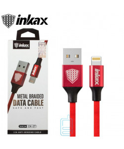 USB кабель inkax CK-27 Apple Lightning 1м красный