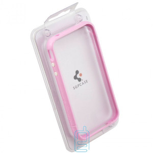 Чохол-бампер пластиковий Apple iPhone 4 рожевий