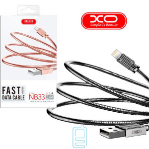 USB кабель XO NB33 Apple Lightning 1m серый