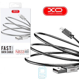 USB кабель XO NB33 micro USB 1m серый