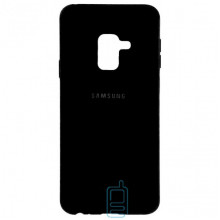 Чехол Silicone Case Full Samsung A8 Plus 2018 A730 черный