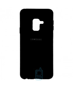 Чехол Silicone Case Full Samsung A8 Plus 2018 A730 черный