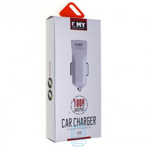 Автомобильное зарядное устройство EMY MY-110 1USB 1.0A micro-USB white