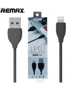 USB кабель Remax Lesu RC-050i lightning 1m чорний