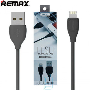 USB кабель Remax Lesu RC-050i lightning 1m чорний