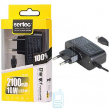 Мережевий зарядний пристрій Sertec ST-034 2.1A micro-USB black