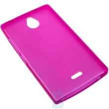 Чехол силиконовый цветной Nokia X2 Dual Sim розовый