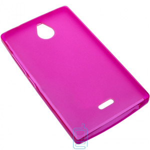 Чехол силиконовый цветной Nokia X2 Dual Sim розовый