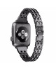 Ремешок металлический Apple Watch 42mm – Smart Buckle со Стразами (Черный)