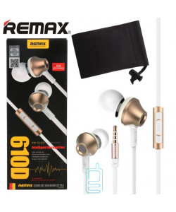 Наушники с микрофоном Remax RM-610D золотистые