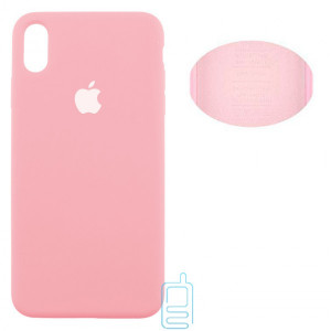 Чохол Silicone Cover Full Apple iPhone XS Max рожевий