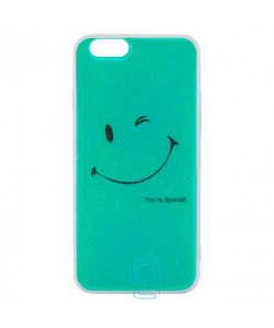 Чохол силіконовий Glue Case Smile shine iPhone 6, 6S бірюзовий