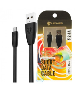 USB Кабель Lenyes LC225 micro USB 0.25m чорний